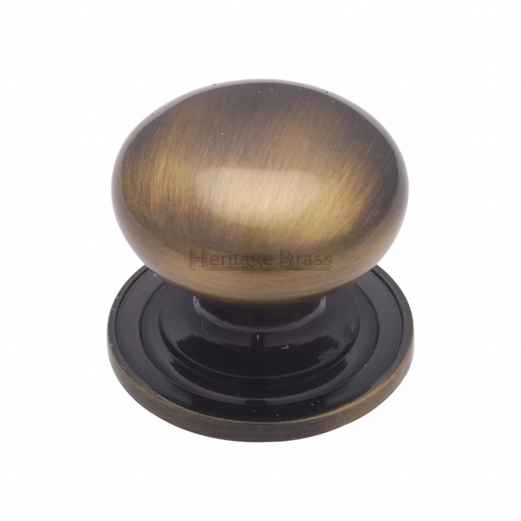 M Marcus Heritage Brass Round Design Victorian Wardrobe Knob 48mm 